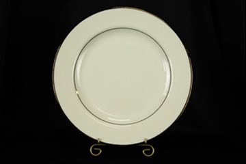 Salad Plate, Cream with Gold Trim, 7-inch